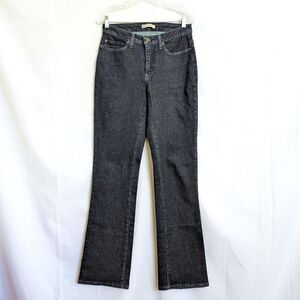 Lee Slender Secret Lower on the Waist Size 8Long Mid Rise Dark Wash Bootcut Jean
